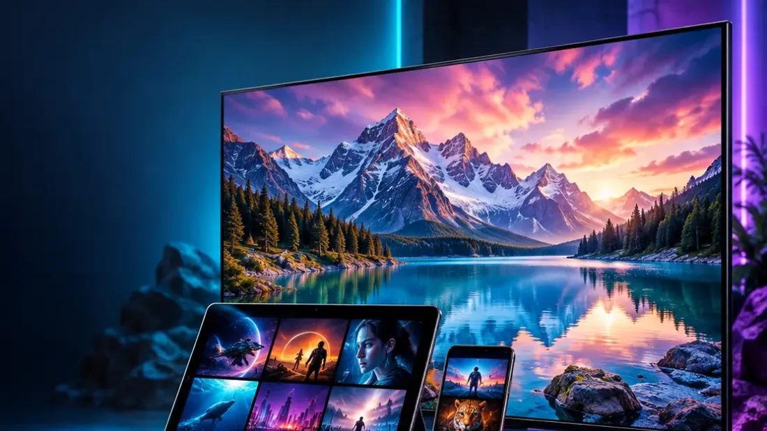 Télévision, tablette et smartphone compatibles avec un abonnement IPTV premium